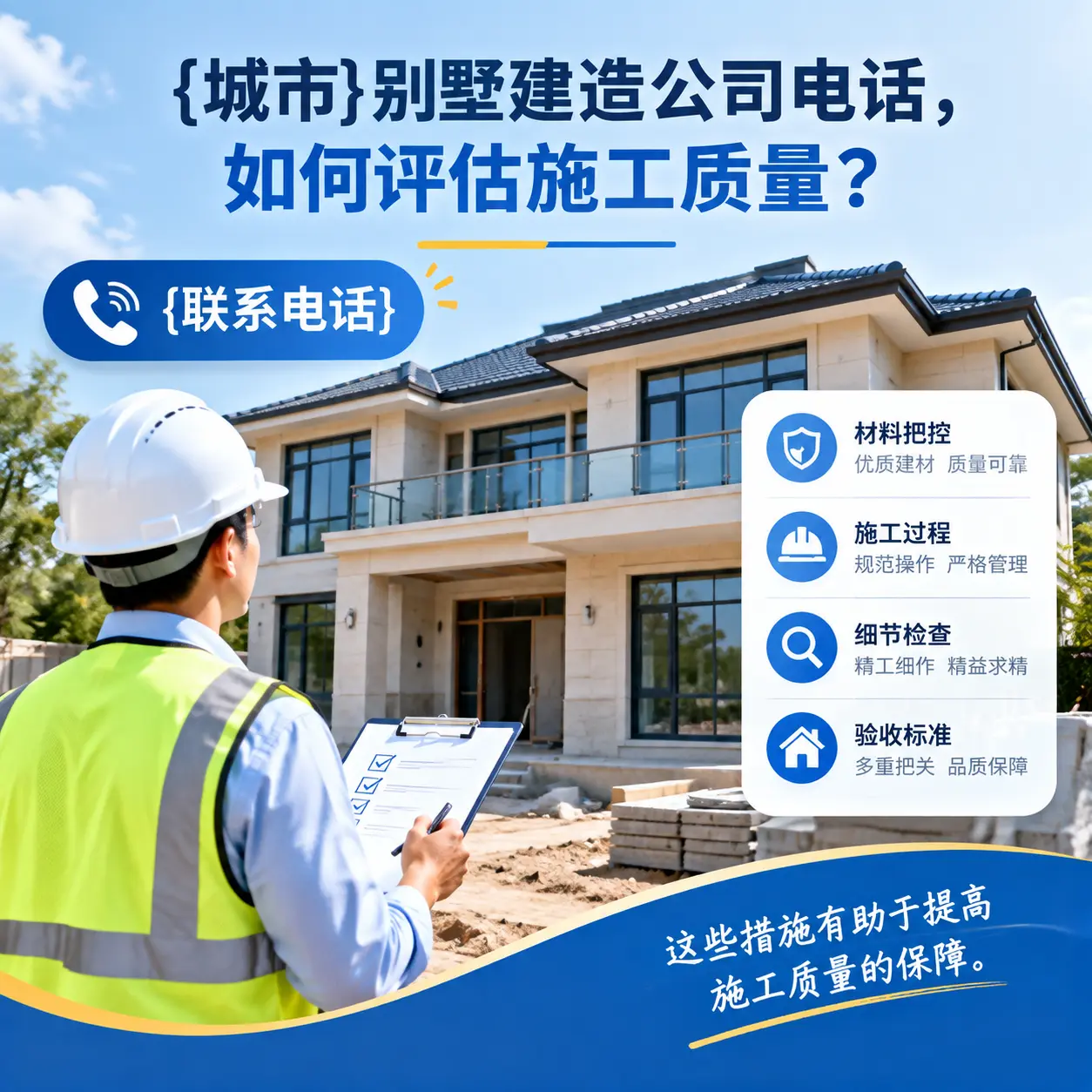 关岭别墅建造公司电话，如何评估施工质量？