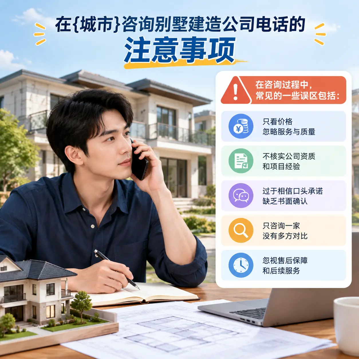 在关岭咨询别墅建造公司电话的注意事项